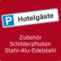 Preview: Parkplatzkennzeichnung Schild 52cm mit Pfosten